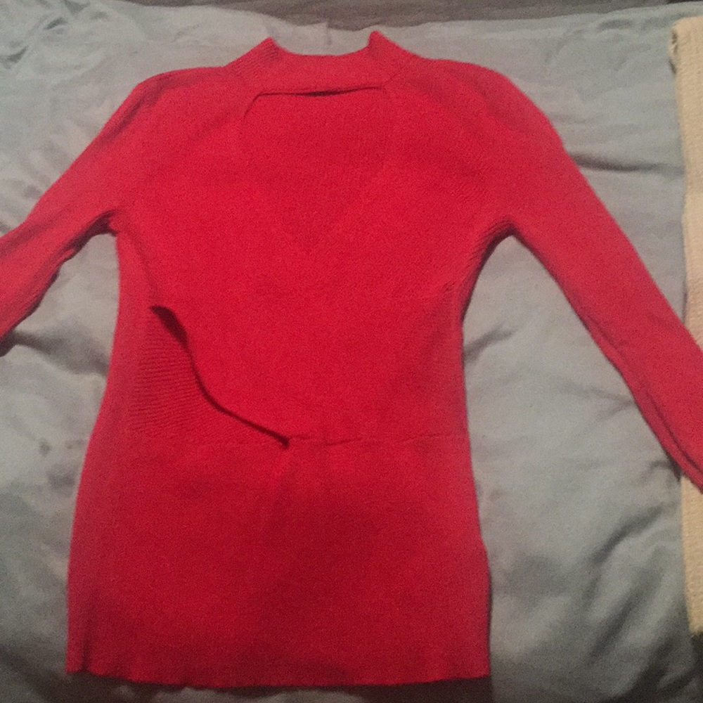 Express V-Neck Choker Sweater